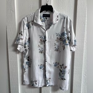 Abercrombie & Fitch White Floral Print Men's Shirt